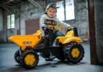 Tractor cu pedale copii Galben si cupa RollyToys Dumper JCB