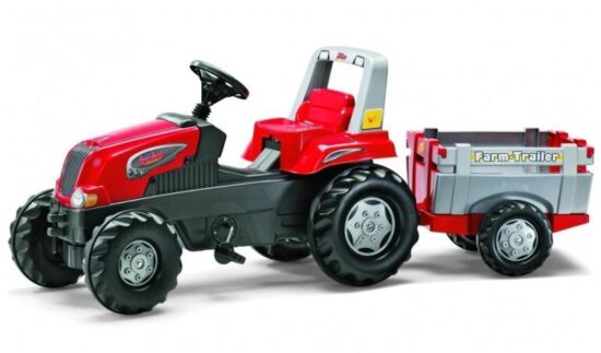 Tractor cu pedale si remorca Rolly Toys Junior