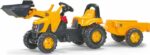 Tractor Cu Pedale Si Remorca Copii ROLLY TOYS 023127 Galben