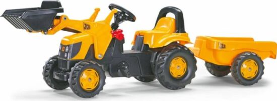 Tractor Cu Pedale Si Remorca Copii ROLLY TOYS 023127 Galben
