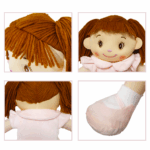 Papusa Material Textil Roz Pal canta Are Mama o fetita Frumusica