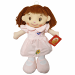 Papusa Material Textil Roz Pal canta Are Mama o fetita Frumusica