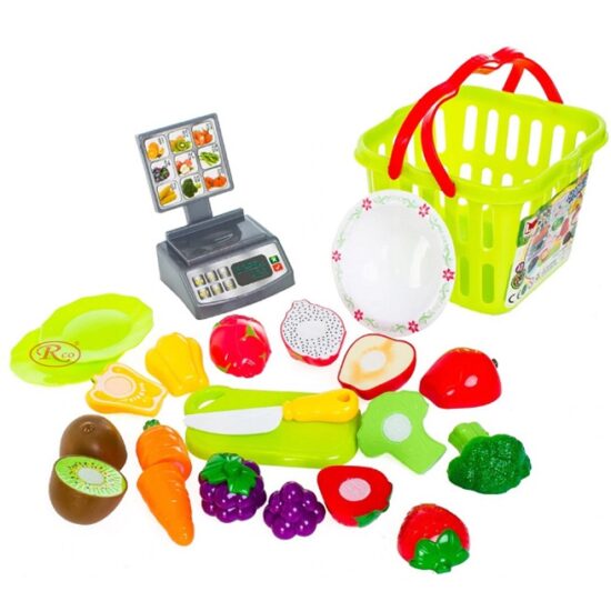 Set Cosul cu fructe si legume de feliat cu cantar
