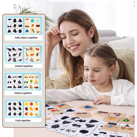 Jucarii potrivire a umbrelor Invata fructele si animalele