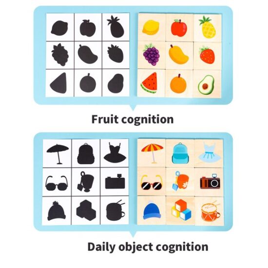 Jucarii potrivire a umbrelor Invata fructele si animalele