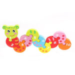 Puzzle educativ lemn Omida 3D cifre