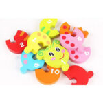 Puzzle educativ lemn Omida 3D cifre