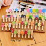 Set cifre din lemn suport clips si operatii matematice