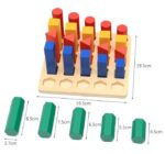 Sortare forme geometrice Montesori din lemn Curcubeu