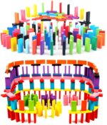 Joc societate Domino din lemn colorat 360-600 piese