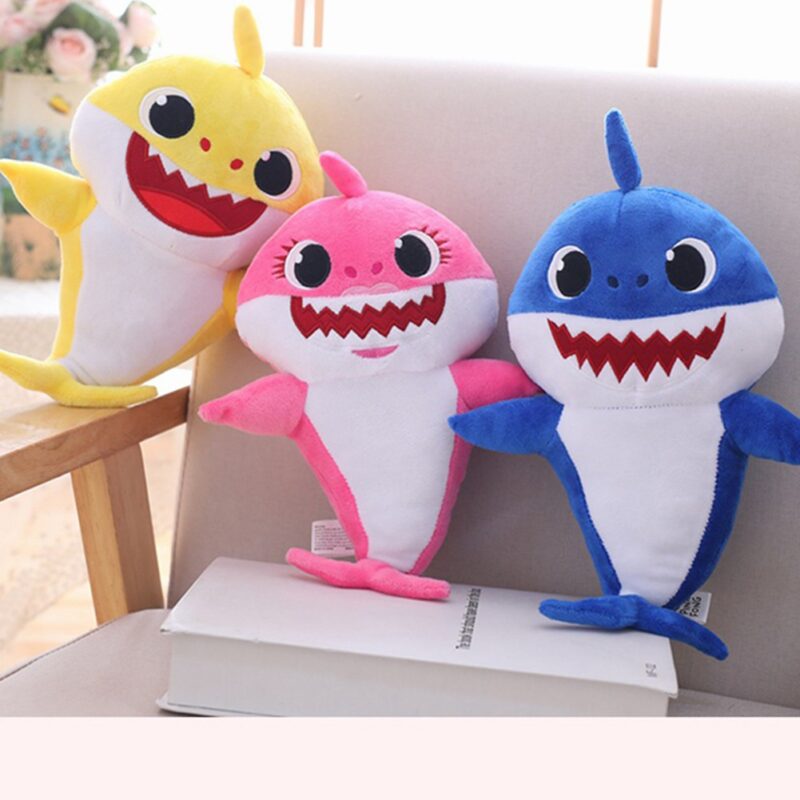 Baby Shark Set 3 plusuri Rechinii colorati