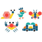 Joc educativ Tangram 180 forme geometrice