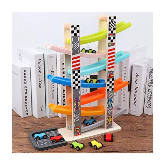 Pista cu 8 masini Circuit Parcare lemn