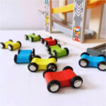 Pista cu 8 masini Circuit Parcare lemn