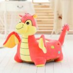 Fotoliu din plush Dragonul Roz