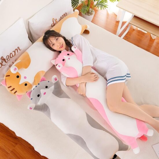 Perna lunga din plus Jucarie Pisica moale si pufoasa copii