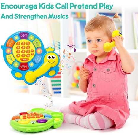 Jucarie interactiva bebe Telefonul Melc cu sunete si lumini
