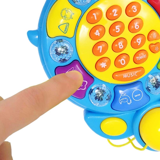 Jucarie interactiva bebe Telefonul Melc cu sunete si lumini