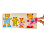 Puzzle potrivire Familia ursuletilor din lemn