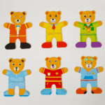 Puzzle potrivire Familia ursuletilor din lemn