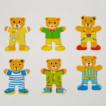 Puzzle potrivire Familia ursuletilor din lemn