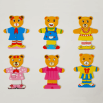 Puzzle potrivire Familia ursuletilor din lemn