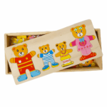Puzzle potrivire Familia ursuletilor din lemn