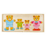 Puzzle potrivire Familia ursuletilor din lemn