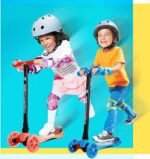 Trotineta reglabila copii 3 roti silicon cu lumini Mini