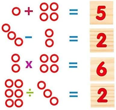 Joc educativ Montessori din lemn Asocierea numerelor