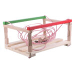 Leagan pentru copii Rosu din lemn natur reglabil 1007