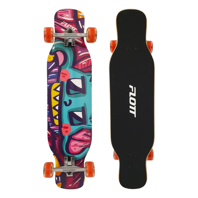 Penny Board lemn Longboard Rosu Roti silicon