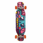 Penny Board lemn Longboard Rosu Roti silicon