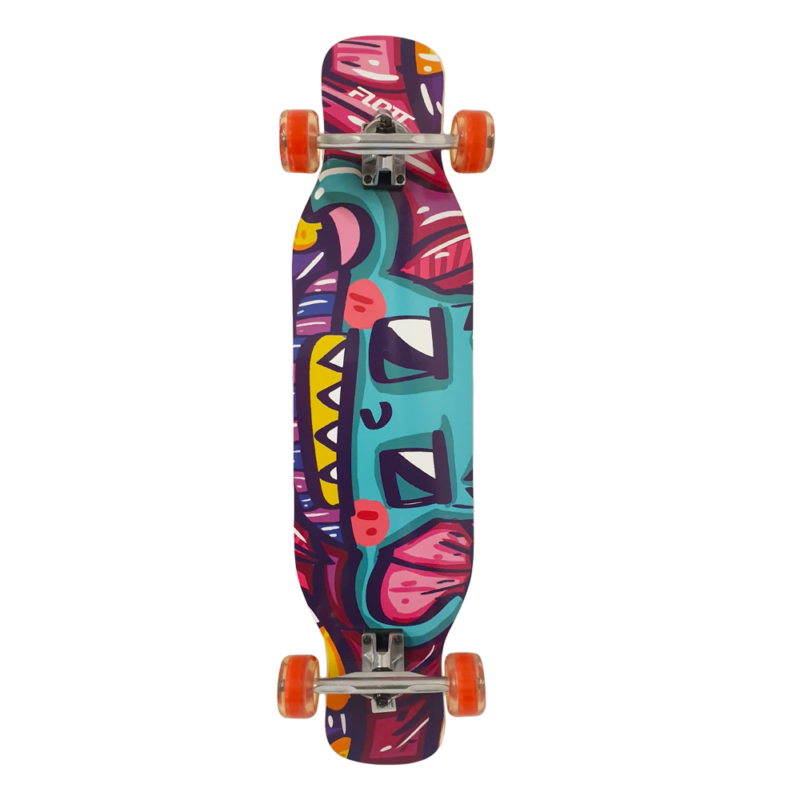 Penny Board lemn Longboard Rosu Roti silicon