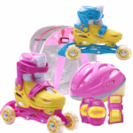 Set Role reglabile casca cotiere si genunchiere copii