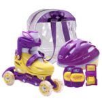 Set Role reglabile casca cotiere si genunchiere copii