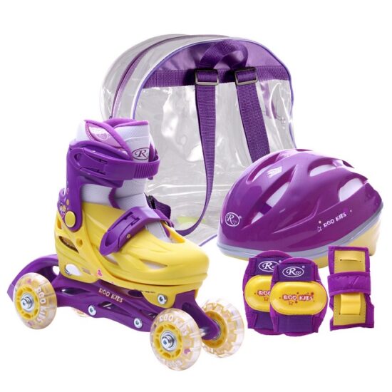 Set Role reglabile casca cotiere si genunchiere copii