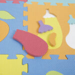 Puzzle burete EVA 10 Placi Jucarii Vehicule colorate copii