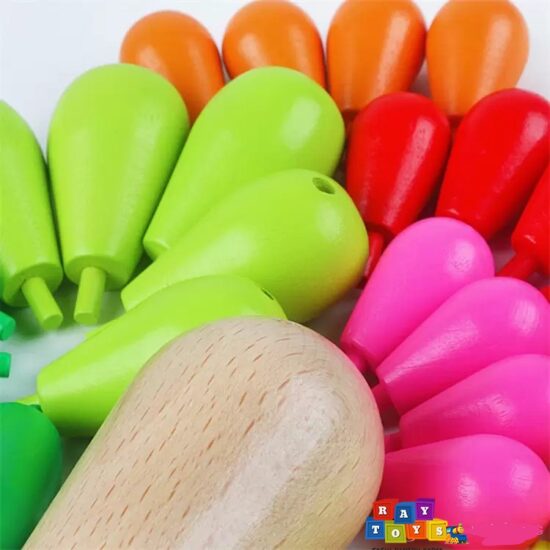 Cactus colorat Jucarii lemn Montessori de echilibru Asamblare