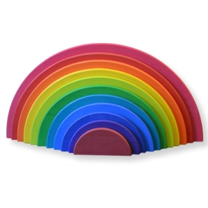 Curcubeu Rainbow din lemn 11 piese plate