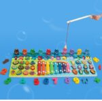 Joc logaritmic Cifre Pescuit magnetic Animale Fructe