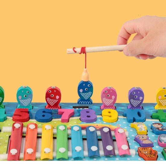 Joc logaritmic Cifre Pescuit magnetic Animale Fructe