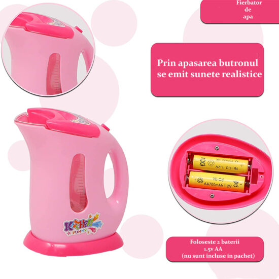 Set 6 electrocasnice bucatarie Jucarii copii cu sunete si lumini