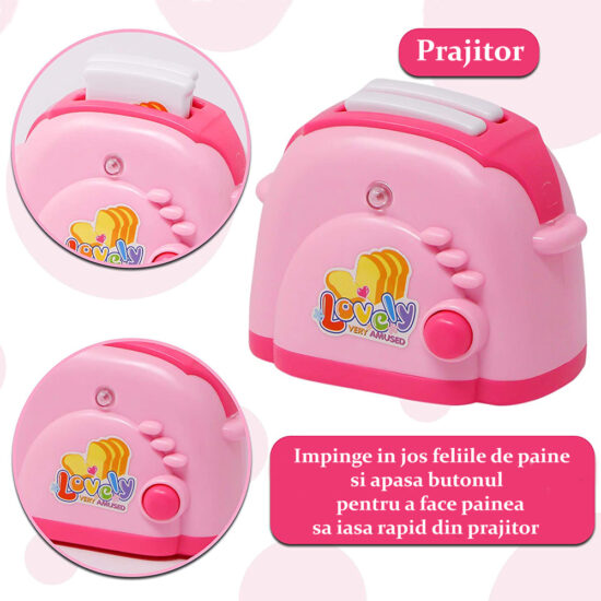 Set 6 electrocasnice bucatarie Jucarii copii cu sunete si lumini