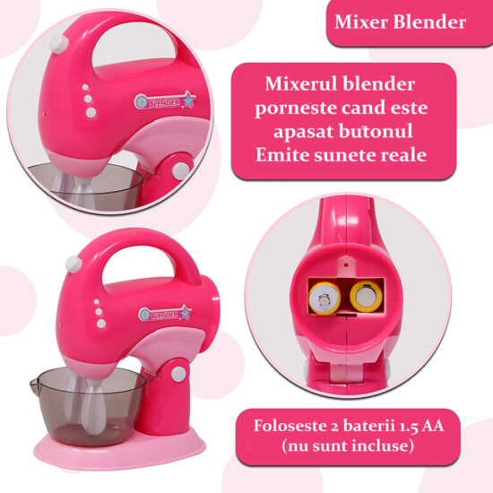 Set 6 electrocasnice bucatarie Jucarii copii cu sunete si lumini