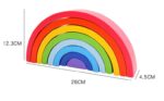 Curcubeu Rainbow blocks cu 8 piese Jucarie de stivuit