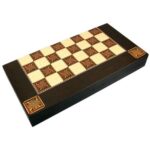 Joc 2 in 1 Table si dame din lemn lucios