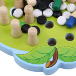 Joc memorie Sah lemn 2 in 1 Memory Chess colorat