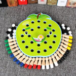 Joc memorie Sah lemn 2 in 1 Memory Chess colorat