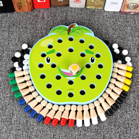 Joc memorie Sah lemn 2 in 1 Memory Chess colorat